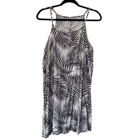 28 Palms Women's Tropical Print Spaghetti Strap Shift Mini Dress Women's Medium - Picture 2 of 6
